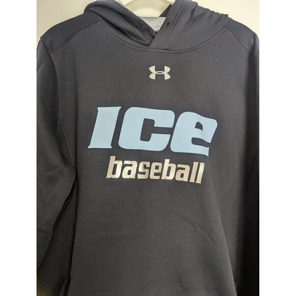 Under Armour Loose Coldgear Ice Baseball Black Hoodie Women's Size Large - Picture 2 of 5